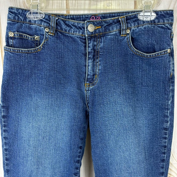 Lilly Pulitzer Mid-Rise Cropped Jeans Straight Leg Blue Denim Capris Size 6 - Picture 3 of 15